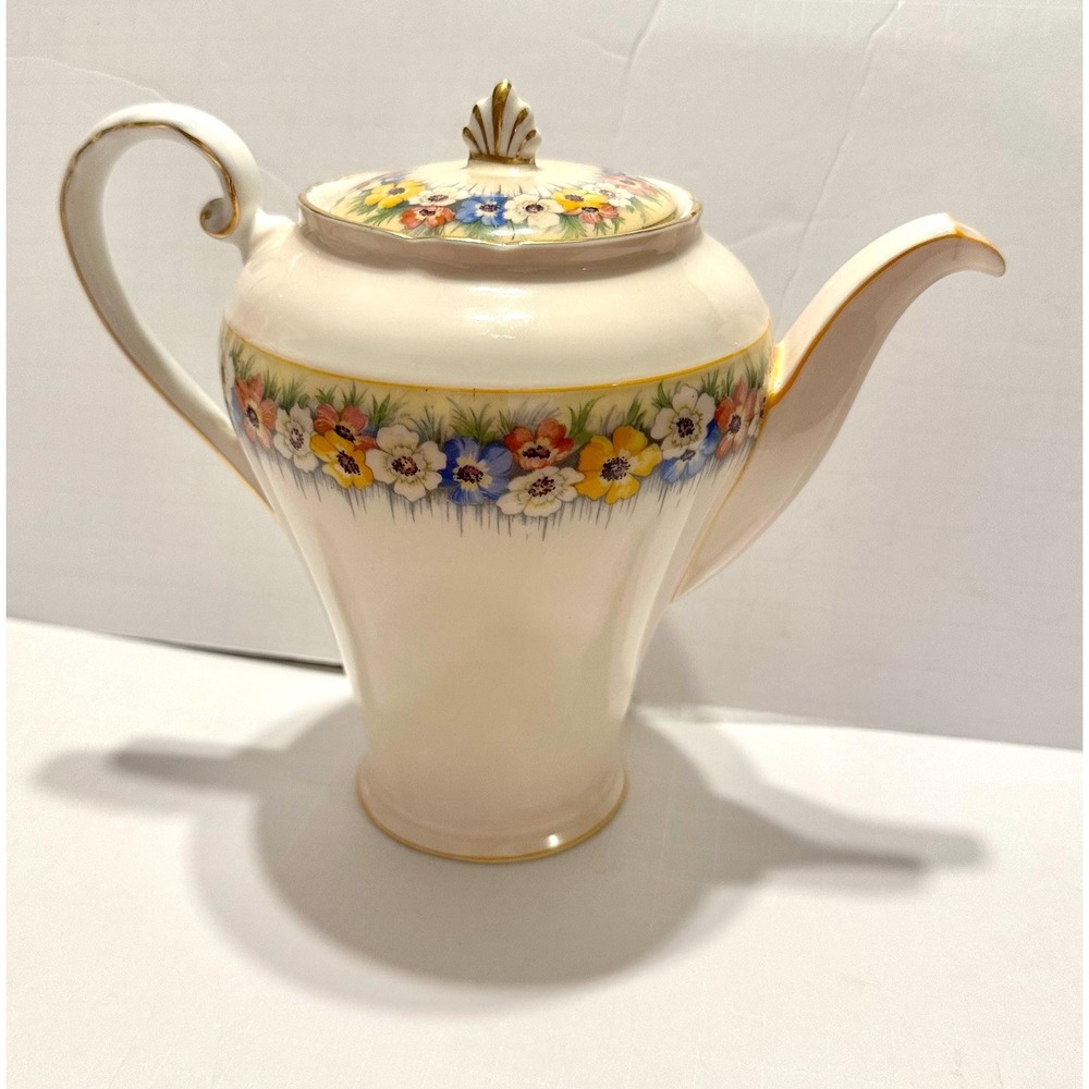 1930's Aynsley Porcelain Teapot with Floral Design